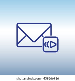 Web line icon. Voice messages