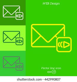 Web line icon. Voice messages