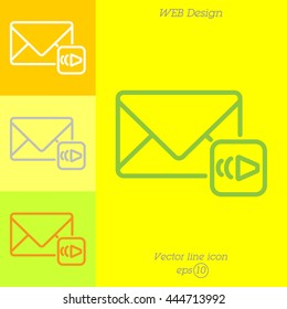 Web line icon. Voice messages