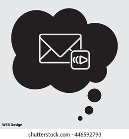 Web line icon. Voice messages