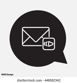 Web line icon. Voice messages