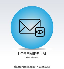 Web line icon. Voice messages