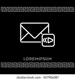 Web line icon. Voice messages
