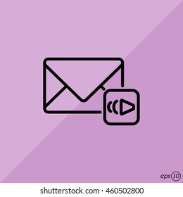 Web line icon. Voice messages