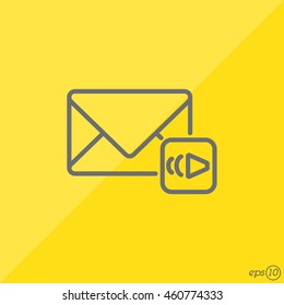 Web line icon. Voice messages