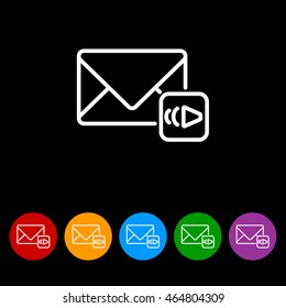 Web line icon. Voice messages