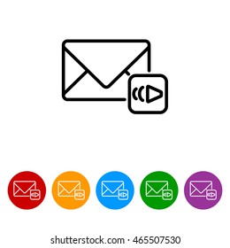 Web line icon. Voice messages