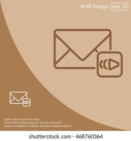 Web line icon. Voice messages