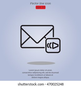 Web line icon. Voice messages
