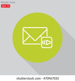 Web line icon. Voice messages