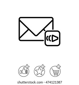 Web line icon. Voice messages