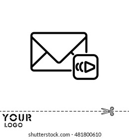 Web line icon. Voice messages