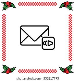 Web line icon. Voice messages