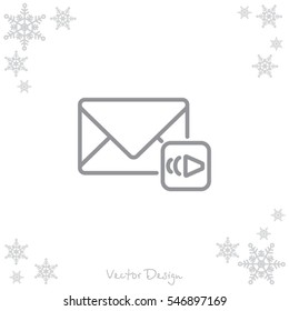 Web line icon. Voice messages