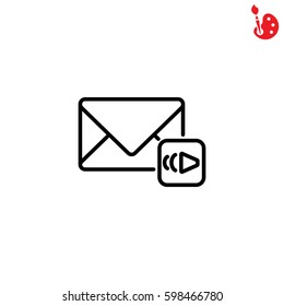 Web line icon. Voice messages