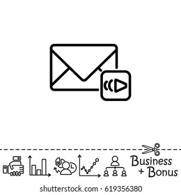 Web line icon. Voice messages