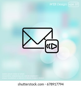 Web line icon. Voice messages
