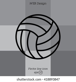 Web line icon. Volleyball