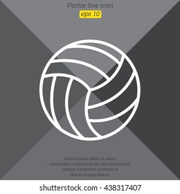 Web line icon. Volleyball