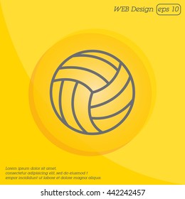 Web line icon. Volleyball