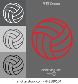 Web line icon. Volleyball