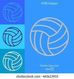 Web line icon. Volleyball