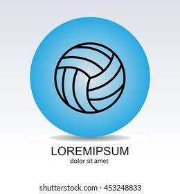 Web line icon. Volleyball