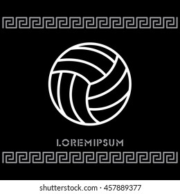 Web line icon. Volleyball