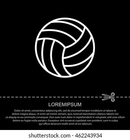 Web line icon. Volleyball