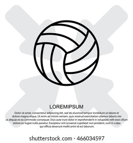 Web line icon. Volleyball
