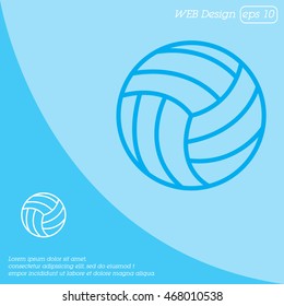 Web line icon. Volleyball