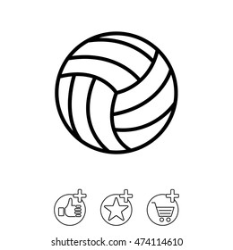 Web line icon. Volleyball