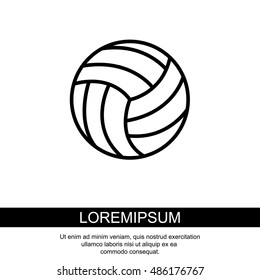 Web line icon. Volleyball