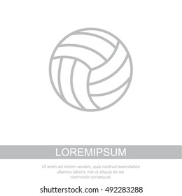 Web line icon. Volleyball