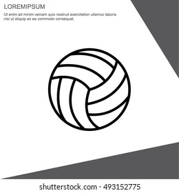 Web line icon. Volleyball