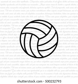 Web line icon. Volleyball