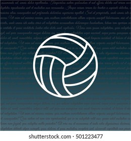 Web line icon. Volleyball