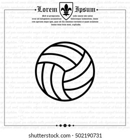 Web line icon. Volleyball