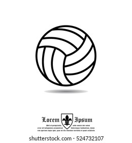 Web line icon. Volleyball