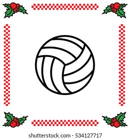 Web line icon. Volleyball