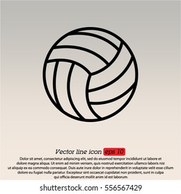 Web line icon. Volleyball