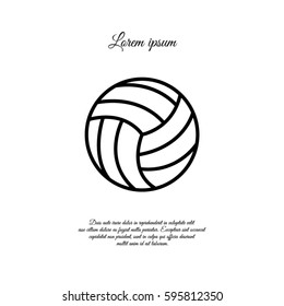 Web line icon. Volleyball