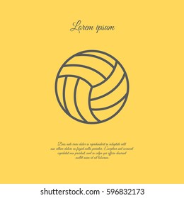Web line icon. Volleyball