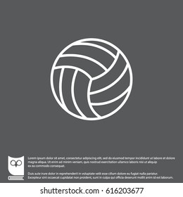 Web line icon. Volleyball