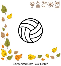 Web line icon. Volleyball