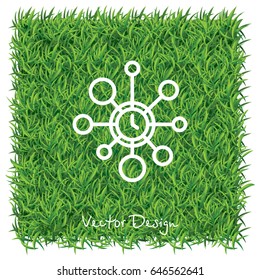 Web line icon. Wall clock, decoration