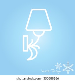 Web line icon. Wall Light, sconce