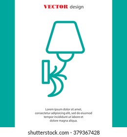 Web line icon. Wall Light, sconce