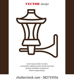 Web line icon. Wall Light, sconce