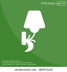 Web line icon. Wall Light, sconce